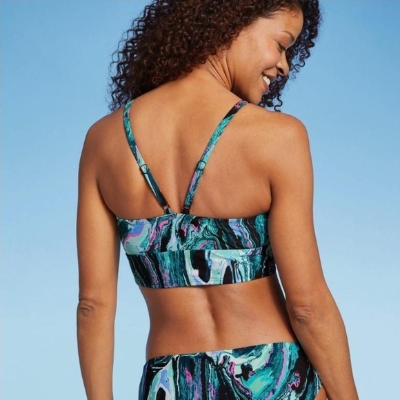 Woman's Longline Bikini Top by All In Motion Blue Size S (4-6) - Picture 2 of 8